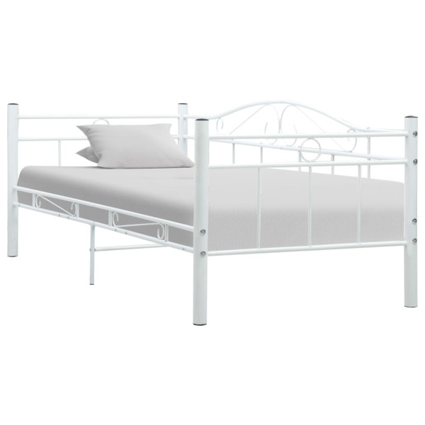 Rama łóżka Biały Metal vidaXL 503549