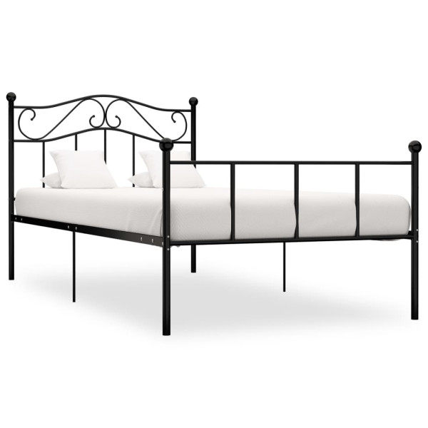 Rama łóżka czarna metalowa 90 x 200 cm 433423