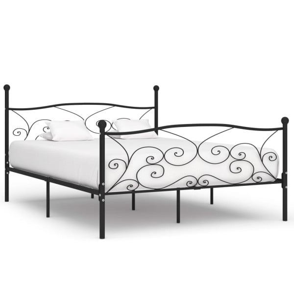 Rama łóżka Czarny 200 x 200 cm Metal vidaXL 503484