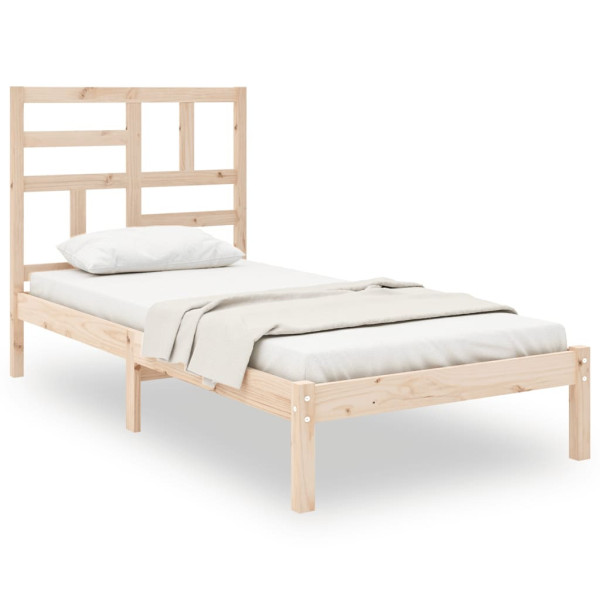 Rama łóżka lite drewno 90x190 cm pojedyncza 478891