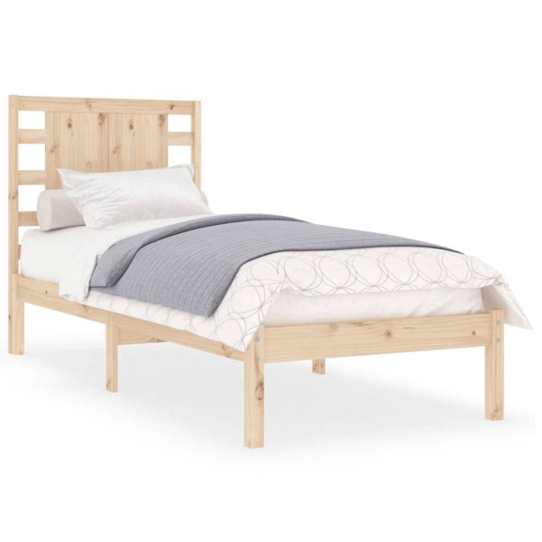 Rama łóżka lite drewno 90x190 cm pojedyncza 479528