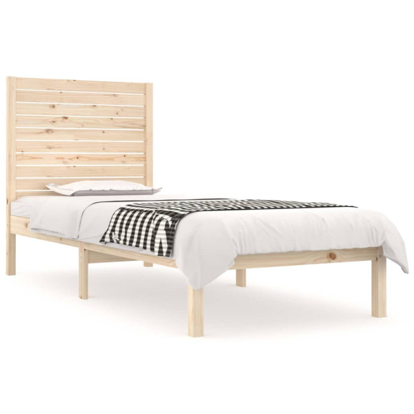 Rama łóżka lite drewno 90x190 cm pojedyncza 479671