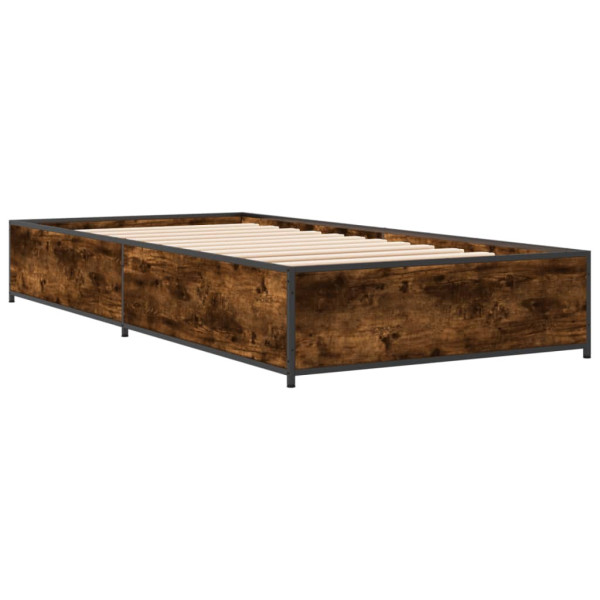 Rama łóżka przydymiony dąb 75x190 cm materiał drewnopochodny 434643