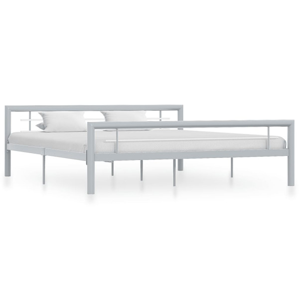 Rama łóżka Szary 180 x 200 cm Metal vidaXL 503580