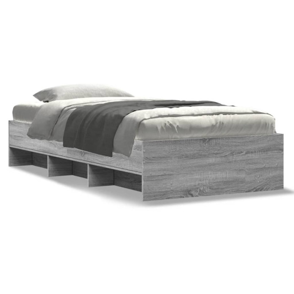 Rama łóżka szary dąb sonoma 100x200 materiał drewnopochodny 472209