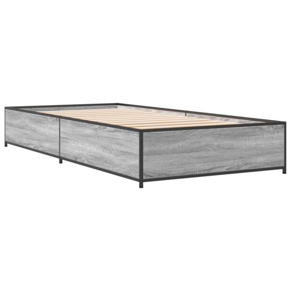Rama łóżka szary dąb sonoma 100x200 materiał drewnopochodny 434636