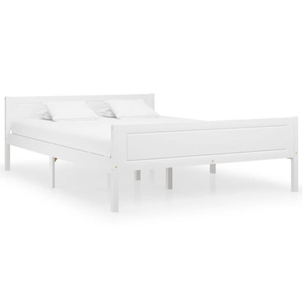 Rama łóżka z litego drewna sosnowego biała 120 x 200 cm 479494