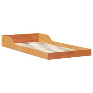 Ramka łóżka Woskowy brąz Lite drewno sosnowe 842146