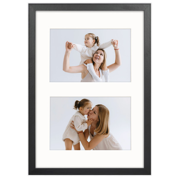Ramka na 2 zdjęcia 10x15 cm foto galeria multirama czarna 21x30 cm FRAMAI 897570
