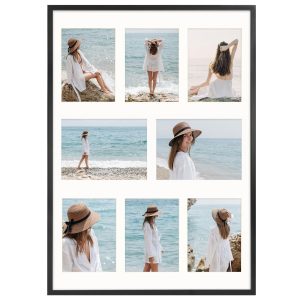 Ramka na 8 zdjęć 13×18 i 15×21 cm rama czarna foto galeria 50×70 FRAMAI® 994862