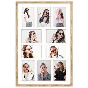Ramka na zdjęcia 10 zdjęć 10×15 rama kolor dębowy fotogaleria 40×60 FRAMAI® 994849