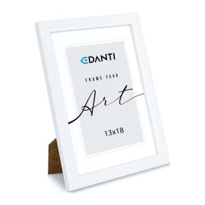 Ramka Na Zdjęcia 13X18 Cm Plakaty Rama Na Nóżce Stojąca Dekoracja Biała 754458