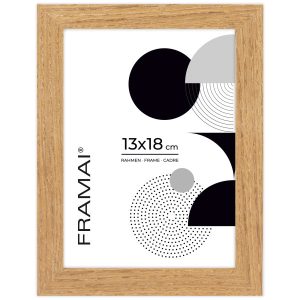 Ramka na zdjęcia 13×18 cm rama kolor dębowy ramki zdjęcie 18×13 cm FRAMAI® 1017931