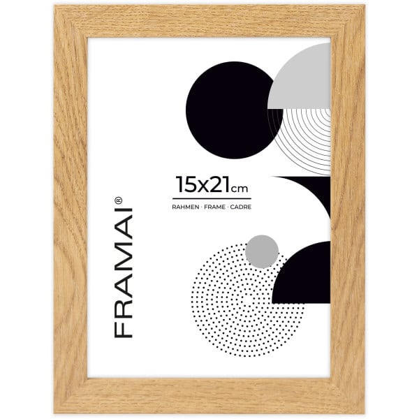 Ramka na zdjęcia 15x21 cm rama MDF kolor dąb ramki do zdjęć 21x15 FRAMAI® 1017919