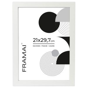 Ramka na zdjęcia 21×29,7 cm biała rama z plexi prostokątna FRAMAI® 853775