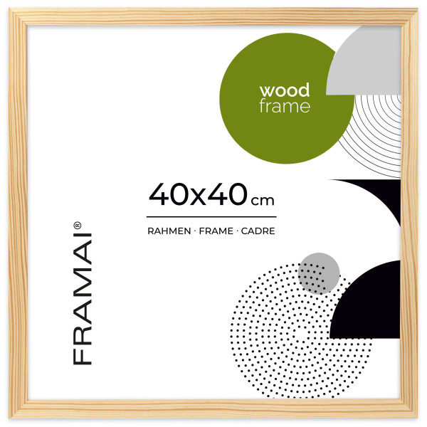 Ramka na zdjęcia 40x40 cm z drewna surowego sosnowa ramka DIY FRAMAI® 970921