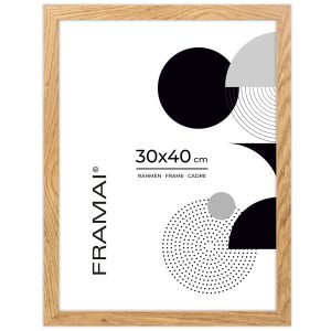 Ramka na zdjęcia w kolorze dębu 30×40 cm ramka mdf plexi 848701