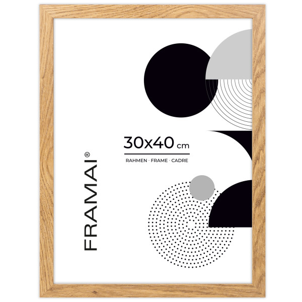 Ramka na zdjęcia w kolorze dębu 30x40 cm ramka mdf plexi 848701