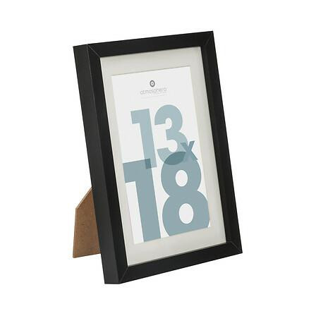 Ramka na zdjęcie Manu 13x18 cm czarna MDF szkło mat stojąca 1043651