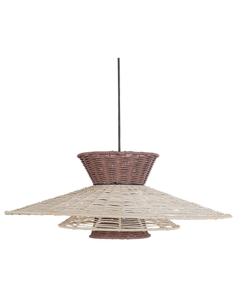 Rattanowa lampa wisząca brązowo-beżowa boho 305822