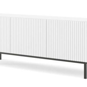 Ravenna B Szafka RTV 150 3D frez MDF biały mat + RAMA CZARNA 240614 Ravenna B Szafka RTV 150 3D frez MDF biały mat + RAMA CZARNA 240614