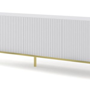 Ravenna B Szafka RTV 200 4D frez MDF biały mat + RAMA ZŁOTA 240586 Ravenna B Szafka RTV 200 4D frez MDF biały mat + RAMA ZŁOTA 240586