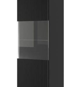 Ravenna B Witryna 1D frez MDF czarny mat + RAMA CZARNA 240468 Ravenna B Witryna 1D frez MDF czarny mat + RAMA CZARNA 240468