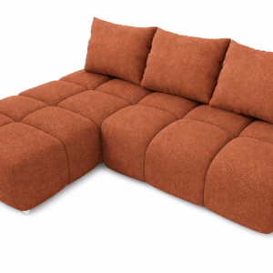 Rdzawy narożnik rozkładany z funkcją spania Honey Mini Lewy Boucle Baranek 1016409 Rdzawy narożnik rozkładany z funkcją spania Honey Mini Lewy Boucle Baranek 1016409