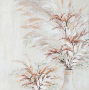 Ręcznie malowany obraz płótno 60×120 cm rośliny wazon 701793 Ręcznie malowany obraz płótno 60×120 cm rośliny wazon 701793
