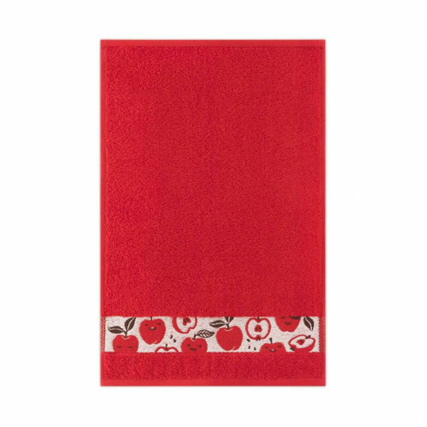Ręcznik 30x50 Jabłuszka czerwony 400g/m2 frotte Zwoltex 773869