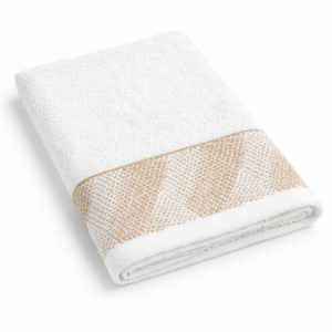 Ręcznik 50×90 Blanca 12 biały złoty geometria 500g/2 frotte 1051036 Ręcznik 50×90 Blanca 12 biały złoty geometria 500g/2 frotte 1051036