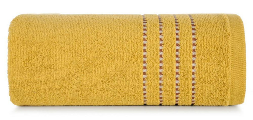 Ręcznik 50x90 Fiore musztardowy 500g/m2 frotte 766582