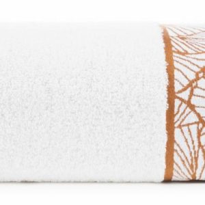 Ręcznik 50×90 Luna biały liście miłorzębu 500g/2 frotte 765616 Ręcznik 50×90 Luna biały liście miłorzębu 500g/2 frotte 765616
