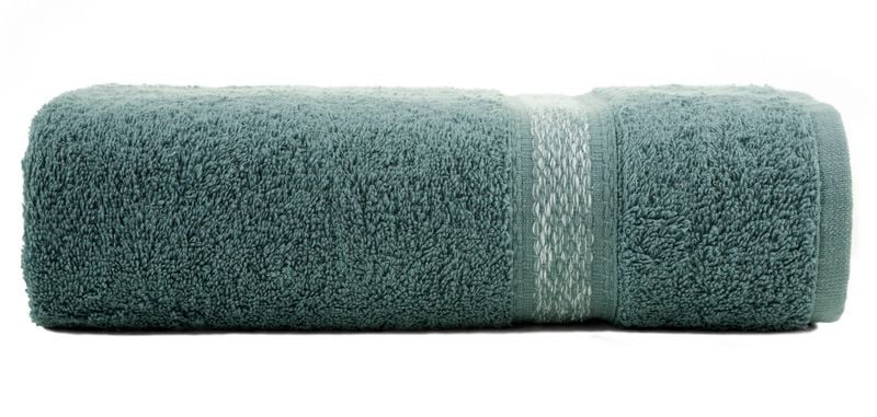 Ręcznik 50x90 miętowy z bordiurą z melanżowym pasem frotte 500 g/m2 765727