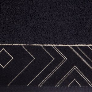 Ręcznik 50×90 Victoria czarny złoty geometria 500g/2 frotte 765699 Ręcznik 50×90 Victoria czarny złoty geometria 500g/2 frotte 765699