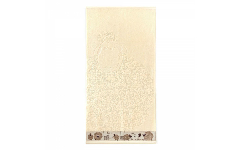 Ręcznik 70x130 The Sheeps Owce kremowy 400 g/m2 frotte Zwoltex 770607