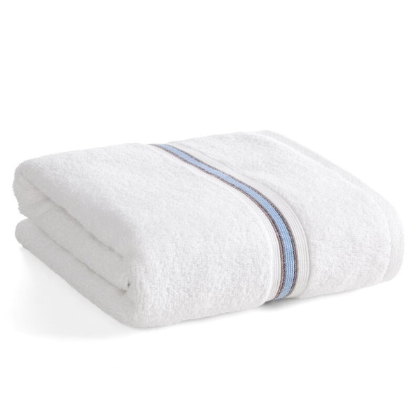 Ręcznik 70x140 Tris biały z ozdobną bordiurą frotte 500 g/m2 741516
