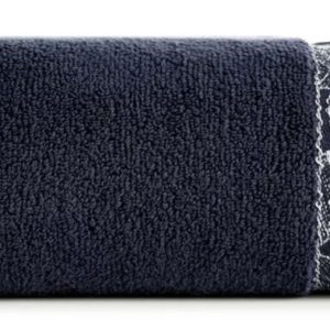 Ręcznik Agis 30×50 granatowy liście frotte 400g/m2 988123
