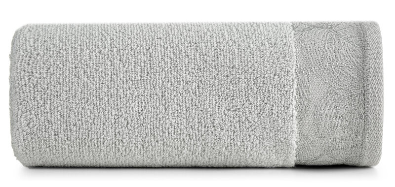 Ręcznik Agis 30x50 srebrny liście frotte 400g/m2 767079