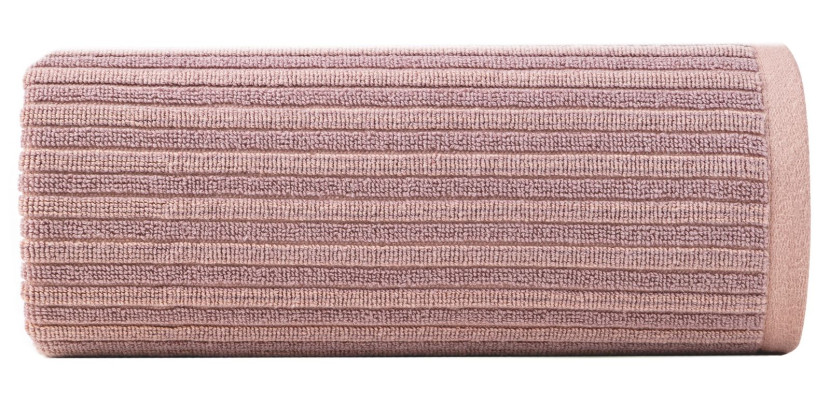 Ręcznik Avinion 50x90 pudrowy frotte z bordiurą w pasy 500 g/m2 767110