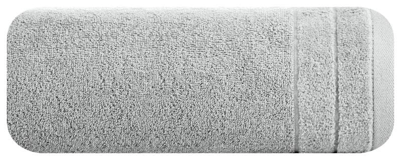 RĘCZNIK BAWEŁNA WELUROWA BORDIURA 50X90 CM SZARY 766790