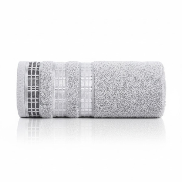 Ręcznik bawełniany frotte 50x90 cm Luxury szary miękki chłonny 836489