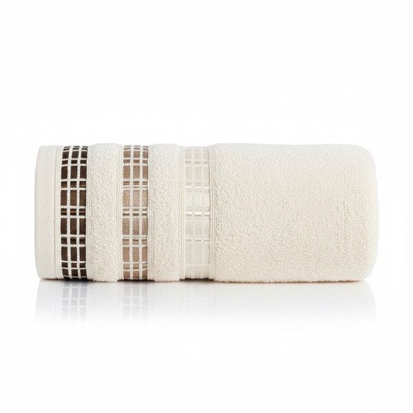 Ręcznik bawełniany frotte 70x140 cm Luxury kremowy miękki 845378
