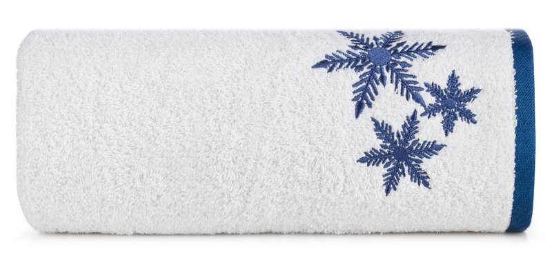Ręcznik Carol 70x140 biały niebieski świąteczny 480 g/m2 951216
