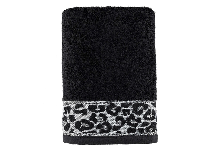 Ręcznik do rąk Leopard 50x90 cm czarny 48514
