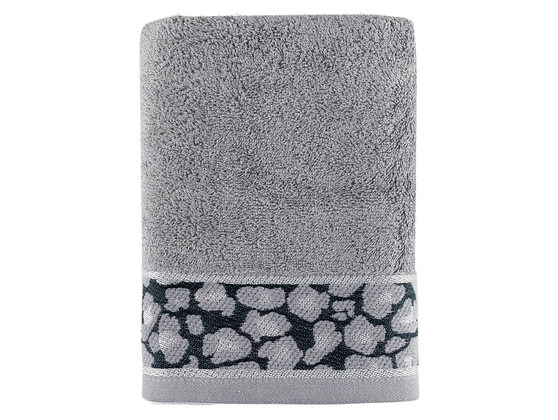 Ręcznik do rąk Leopard 50x90 cm szary 48519