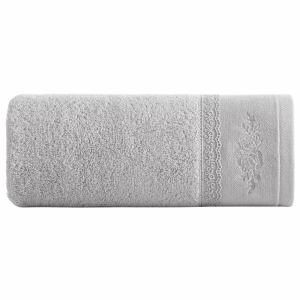 Ręcznik do rąk SISI bawełniany srebrny 30×50 cm miękki i chłonny 827264 Ręcznik do rąk SISI bawełniany srebrny 30×50 cm miękki i chłonny 827264