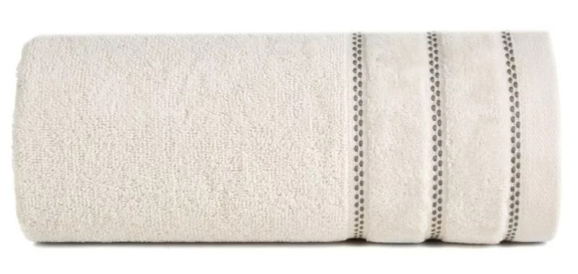 Ręcznik Dona 30x50 03 beżowy z welurową bordiurą frotte 500 g/m2 1000715