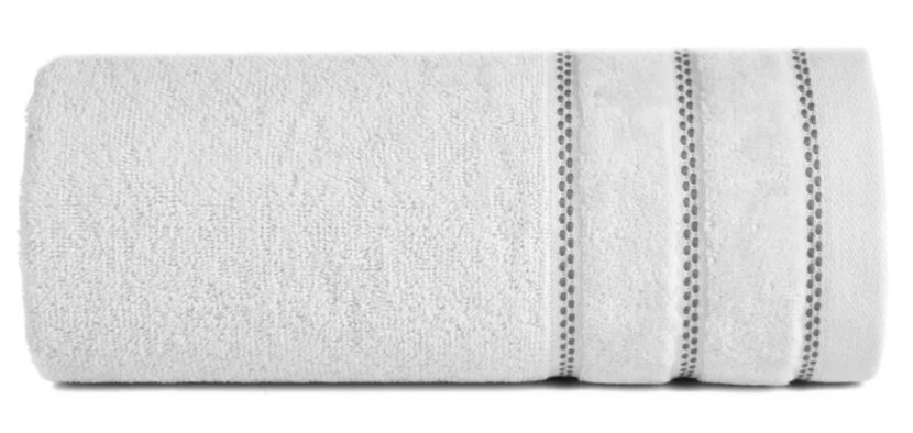 Ręcznik Dona 30x50 04 srebrny z welurową bordiurą frotte 500 g/m2 988137