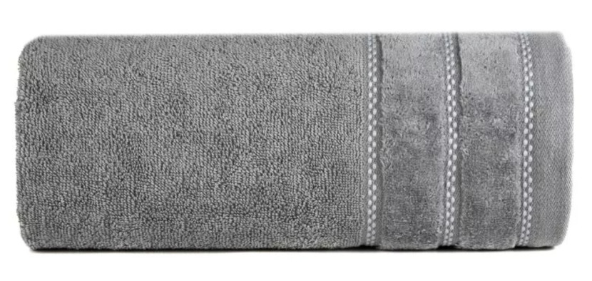 Ręcznik Dona 30x50 06 grafitowy z welurową bordiurą frotte 500 g/m2 988118